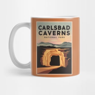 Carlsbad Caverns National Park Retro Poster Mug